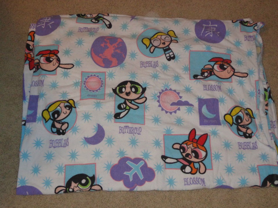 Powerpuff Girls Twin size flannel sheet Cartoon network