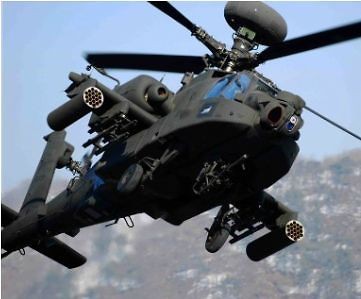 US Army Military AH 64 Apache Helicopter Full Image 50 x 60 Fleece 