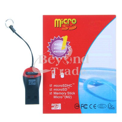 USB Card Reader For Mini Micro SD   HC M2   2GB to 64GB   Retail 