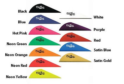 Bohning Blazer Vane 2 100pk Arrow Fletching Mix & Match 12 Colors Red 