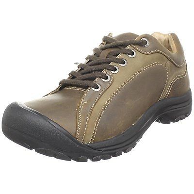 KEEN Mens Briggs II Leather Walking Shoes [ Slate Black ]