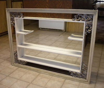 Vintage Turner Ornate Shadow Box Shelf & Mirror Wall Decor