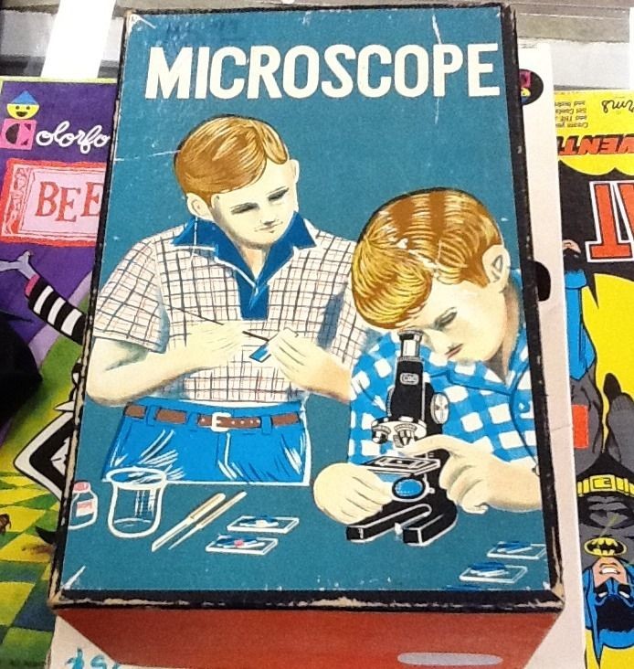 Vintage Microscope With Box 1960s