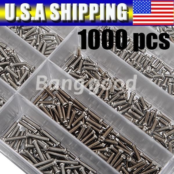 New 1000pcs Small Micro Eyeglass Watch Screw Assortment