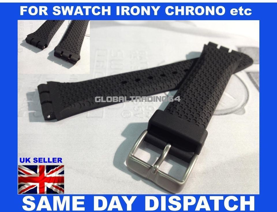   HEAVY DUTY RESIN SWATCH STYLE WATCH STRAP SWATCH IRONY CHRONO etc