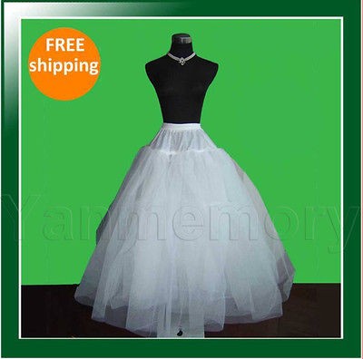 Hoopless Bridal Wedding Petticoat Crinoline Skirt Slip