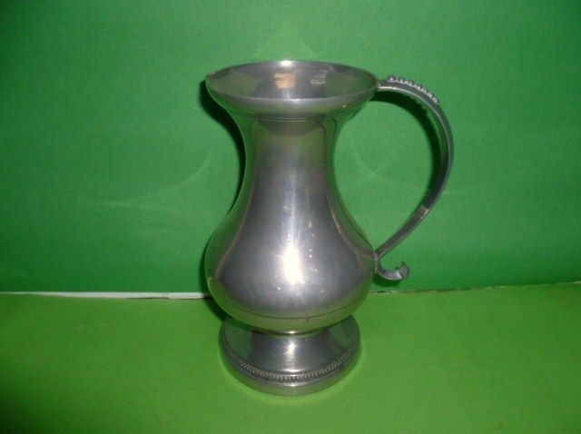 Old French PEWTER ELEGANT PITCHER / Water Jug