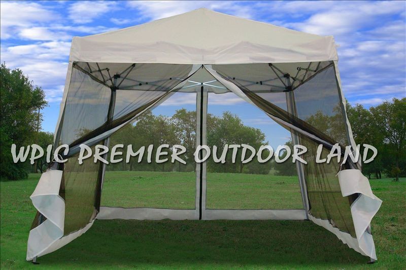 10x10 Pop Up Canopy Party Tent Gazebo EZ w Net