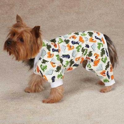 SMALL DOG PAJAMAS poodle mini dachshund pomeranian DOG PJS DINO 