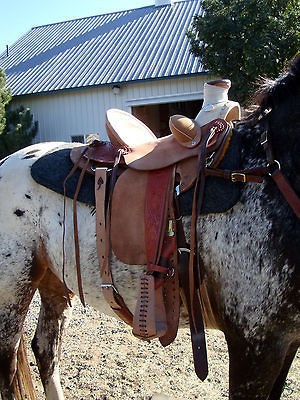 15 1/2 Light Oil Western A FORK Buckaroo WADE Saddle