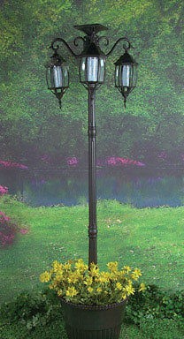 Sun Energy® Solar Lamp Post & Planter