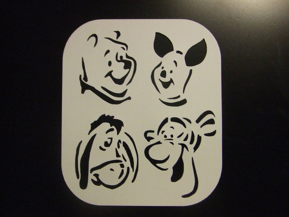 Winnie the Pooh & Friends Stencil Cake topper Icing CoCoa sugarcraft 