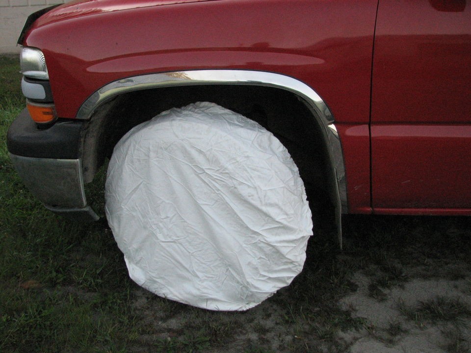 snow tire cover NOS USGI army white color jeep spare tire trailer 