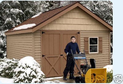 12x16 Storage Shed Vinyl prep Barn Kit DIY Hanover