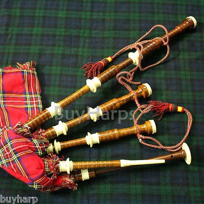 HIGHLAND ROSE WOOD BAGPIPE ROYAL STEVART