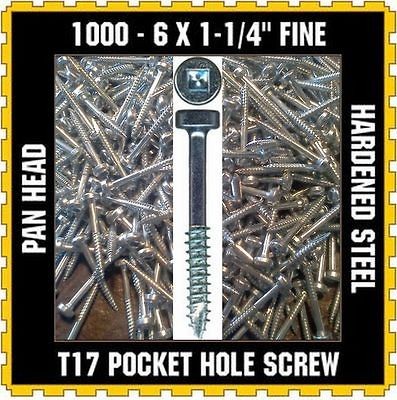   FINE T17 PAN HEAD   POCKET HOLE SCREWS   KREG JIG COMPATIBLE