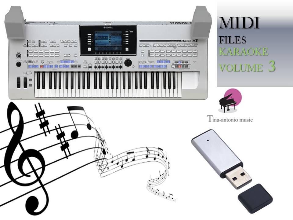 MIDI File Karaoke USB stick for Tyros 4 Volume 3 NEW