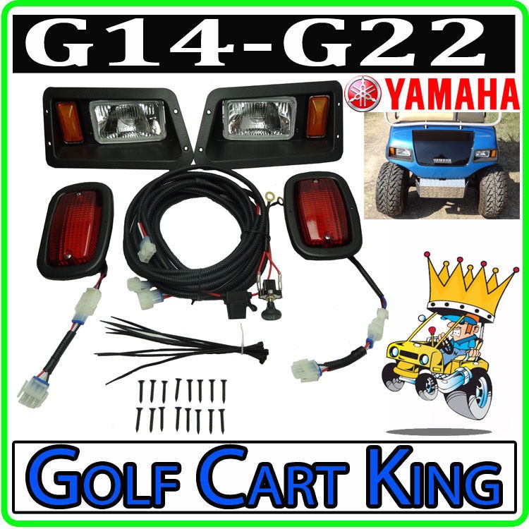 Yamaha G14/G16/G19/G22 Golf Cart Headlight   LED Tail Light Complete 