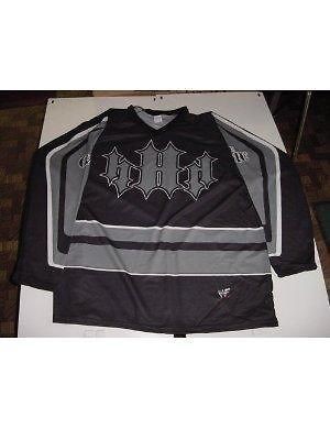 TRIPLE H WWF WWE WRESTLING VINTAGE BLACK GRAY MOTOCROSS JERSEY