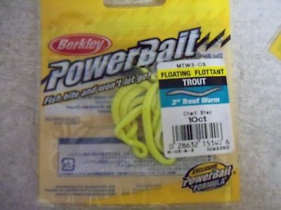 Berkley Powerbait FLOATING 3 trout worm chart shad