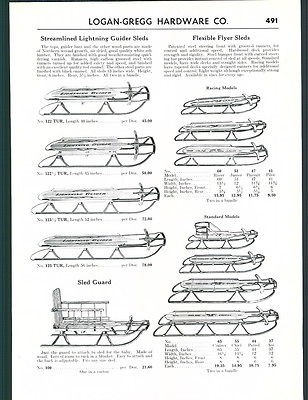   Streamliner Lightning Guider Snow Sleds Flexible Flyer Racer Lund Skis