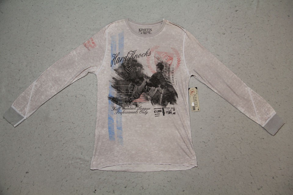 NWT KINETIX SCHOOL OF HARD KNOCKS DISTRESSED GRAY THERMAL ORG $80 