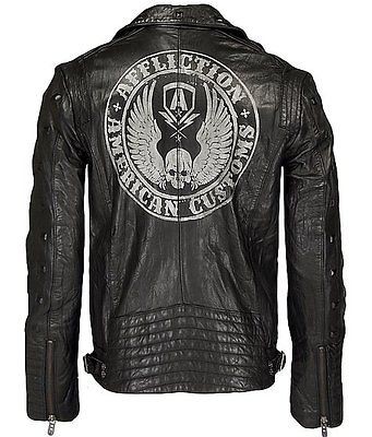 AFFLICTION BLACK PREMIUM #2246 LEATHER JACKET 2X Authentic new bike 