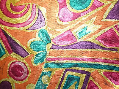 NEW 12x12 Hippie Van paint multicolored print grain Cowhide Leather 