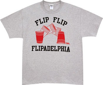 Flip Flip Flipadelphia Philadelphia Funny Beer Drinking T Shirt NEW 