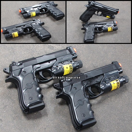 AIRSOFT GUNS BERETTA HANDGUN PISTOL AIR SOFT w/ LASER