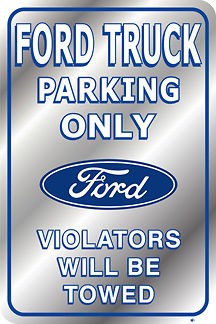 TIN SIGN TRUCK F 100 150 250 350 FORD 52 53 54 55 56 57 58 59 60 61 62 