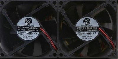 NEW 80mm Power Logic w/ Screws Case Cooling Fans PL80S12M 12V DC 0 