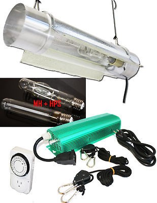 400W Dimmable Digital Ballast + HID HPS MH BULB & 6 Cool Tube Grow 