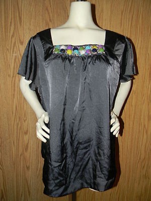 Women APT 9 KHOLS NWT $38 New Sequined Blouse Top Shirt SZ 1X 16 18/20 