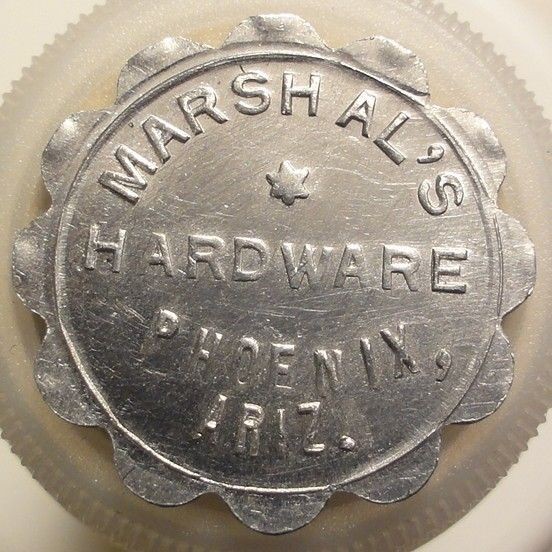 Phoenix Arizona Marshals Hardware 10c Trade Token 22mm (5m061)