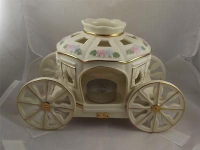 RARE Mikasa Wedding Bells Cinderella Coach Porcelain China Votive 