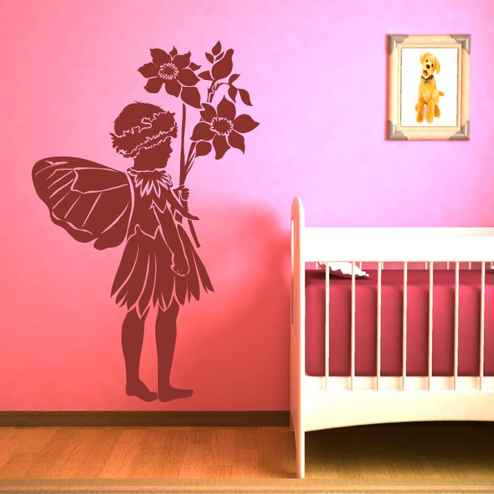 Fairy Flowers Wall Art Sticker Wall Art Decal Transfers