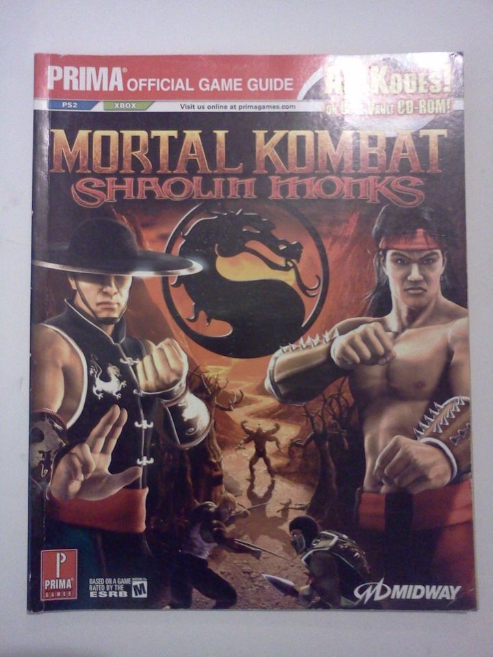 Mortal Kombat Shaolin Monks Official Strategy Guide Xbox PS2