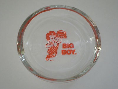 VINTAGE BIG BOY GLASS ASHTRAY