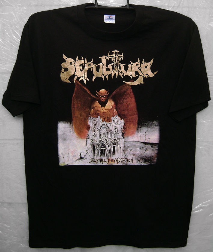 SEPULTURA SHIRT BESTIAL DEVASTATION ATTOMICA DEMOLITION HAMMER PANTERA 