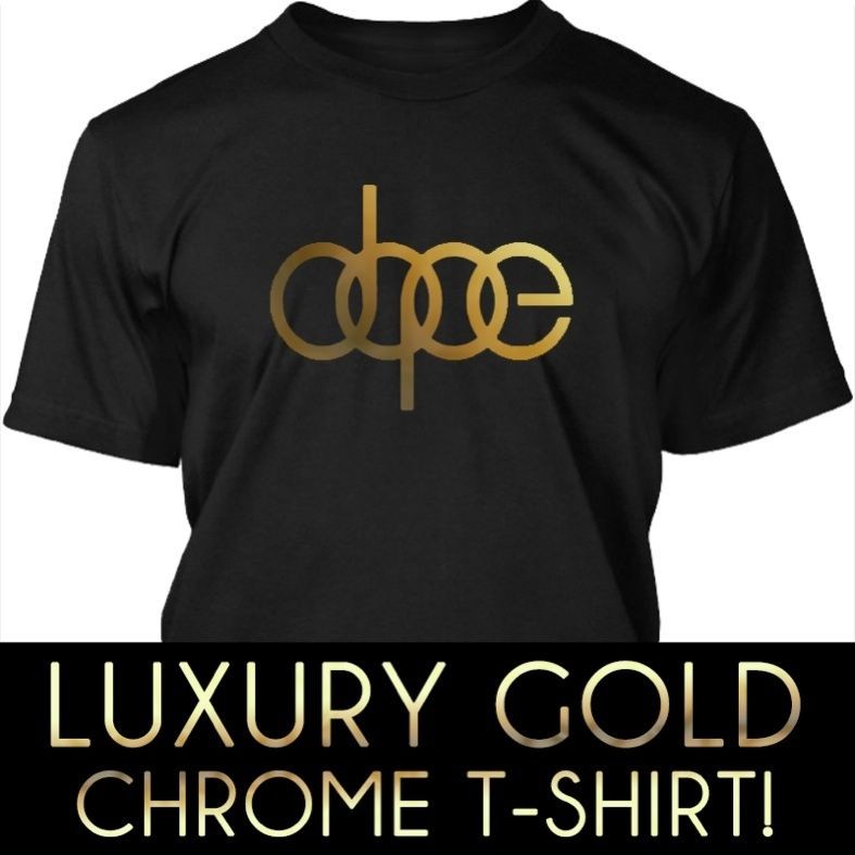 DOPE AUDI STYLE A3 A4 OFWGKTA LUXURY GOLD CHROME VINYL T SHIRT XS XXL