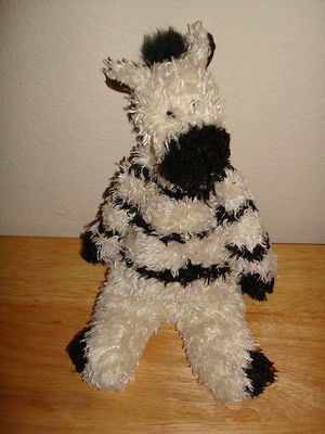 Jellycat Zebra Black and White Stripped Plush 12 inch VERY NICE