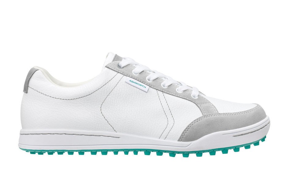 Ashworth G54168 Cardiff White/Fresh Green Mens Golf Shoes 2012 