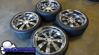 BMW 7 SERIES KLASS CUSTOM 3 PIECE 22 WHEELS ASANTI CHROME CONTINENTAL 