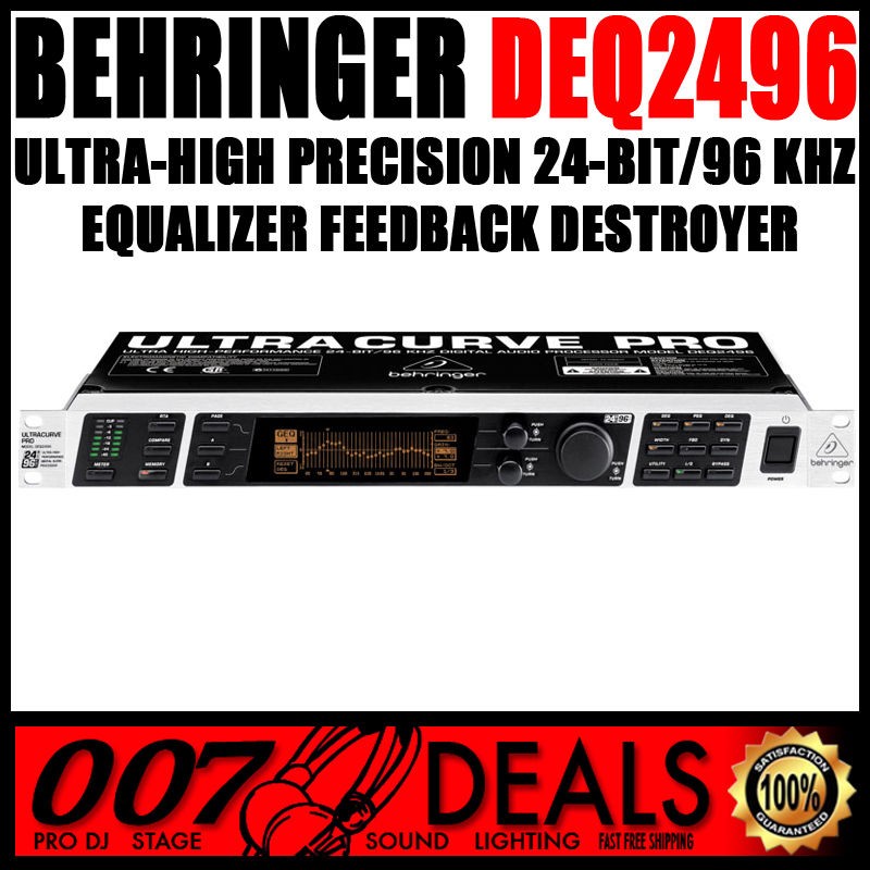 BEHRINGER DEQ2496 PRO AUDIO DJ PA EQUALIZER ANALYZER PROCESSOR 24 BIT 