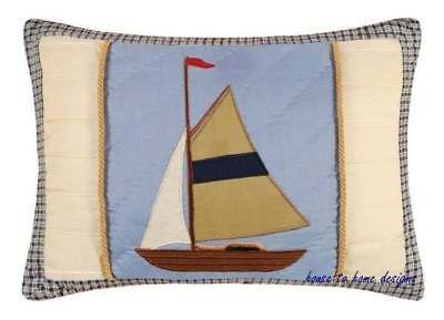 ATLANTIC ISLE BOAT NAUTICAL SAILBOAT THROW PILLOW