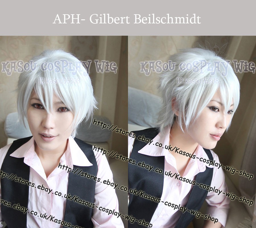 APH Axis Powers Hetalia Prussia Gilbert Beillschmidt Short Silver 