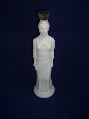 RARE VINTAGE AVON NO. 5 WHITE GLASS LADY PERFUME BOTTLE