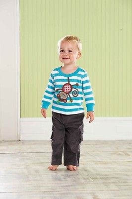 Mud Pie Baby Infant Boys Safari Collection Monkey Pant Set Shirt Cargo 