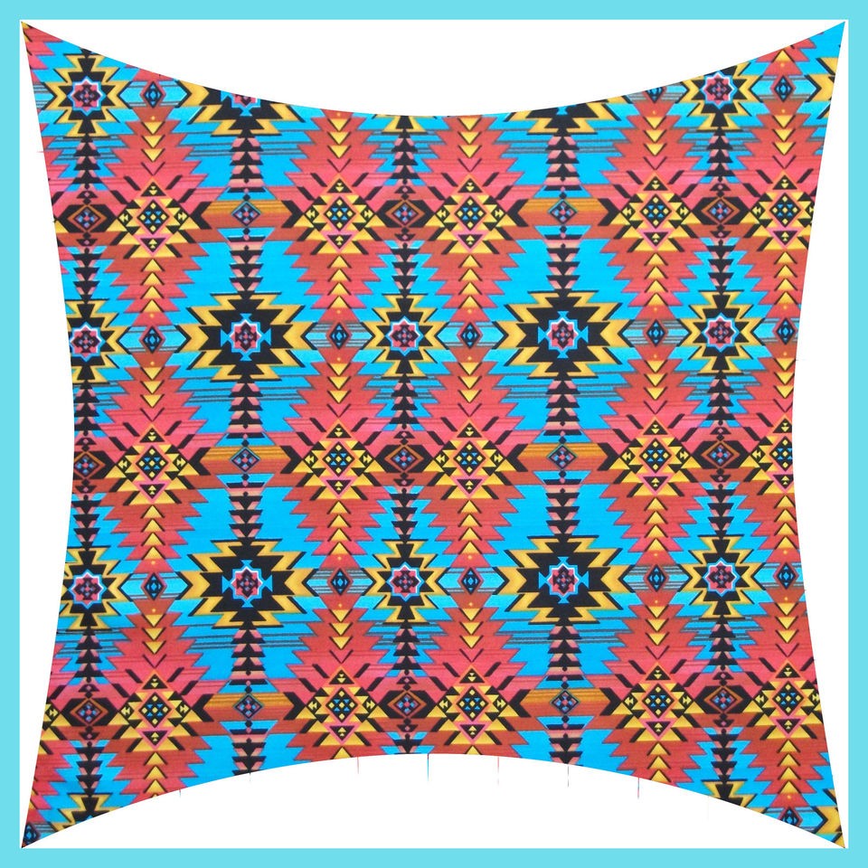 HANDMADE 16X16 AZTEC PATTERNED FABRIC CUSHION COVER BRAND NEW
